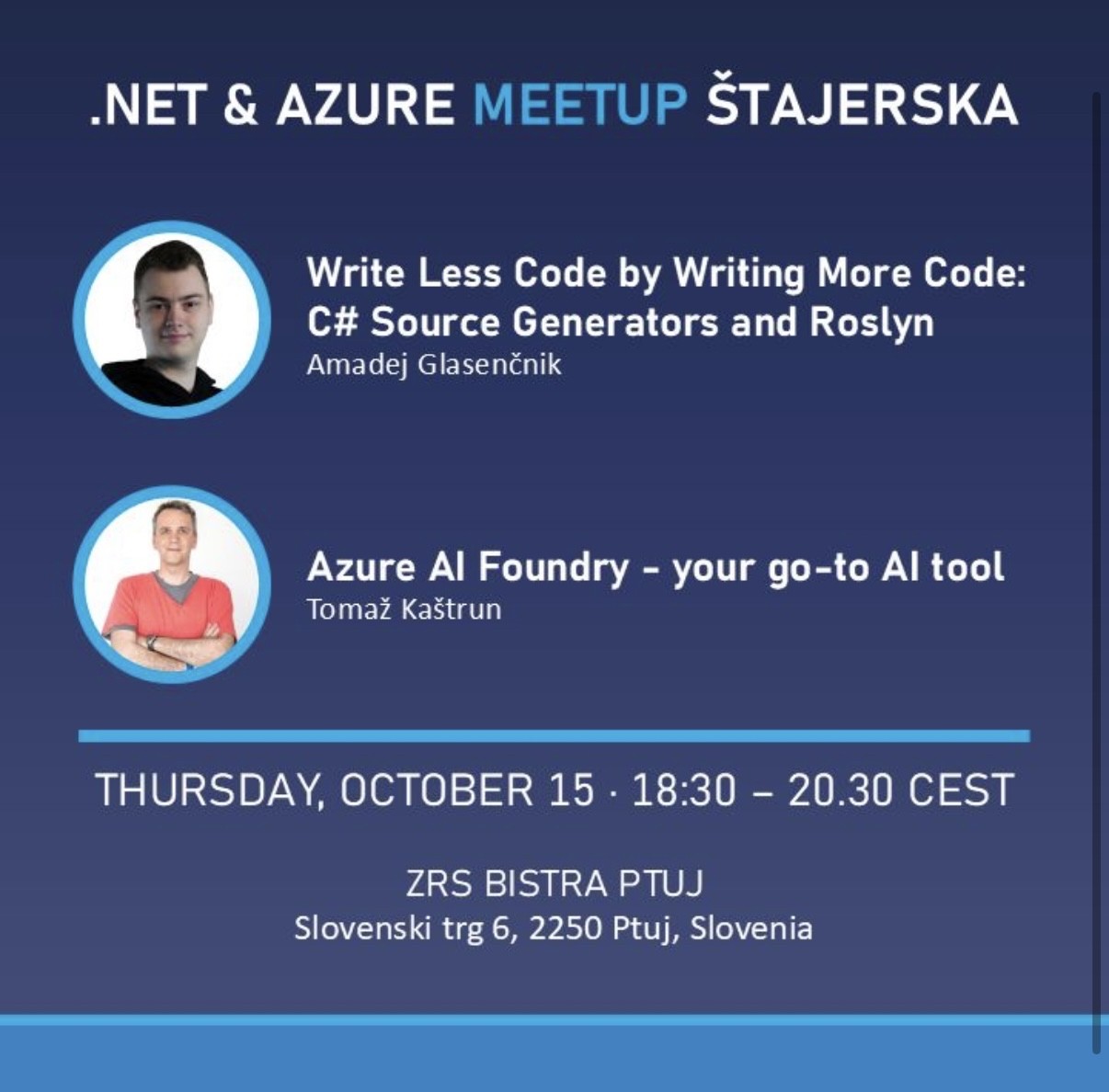 .NET & Azure Meetup Štajerska 