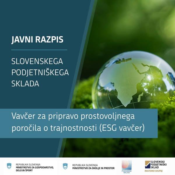 Vavčer za pripravo prostovoljnega poročila o trajnostnosti (ESG vavčer)